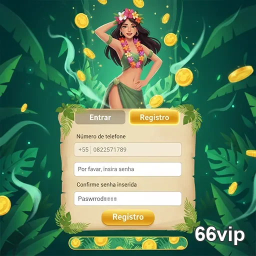 Tela de login do 66vip com opção de registro rápido.