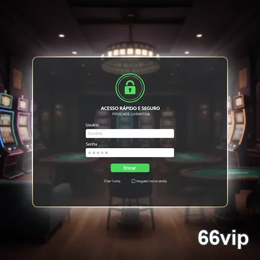 Tela de login do 66vip com foco em segurança de acesso.