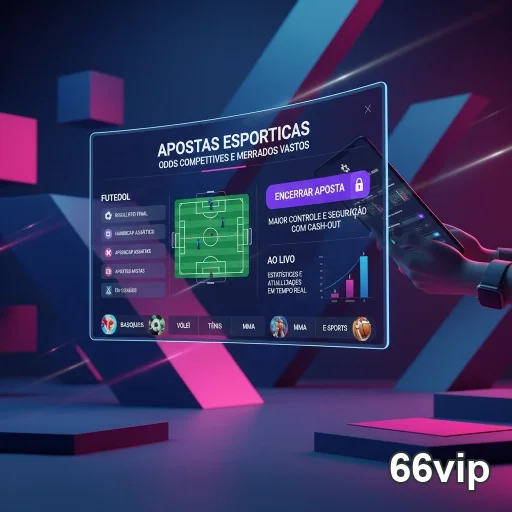 Interface da 66vip com apostas esportivas e odds ao vivo.