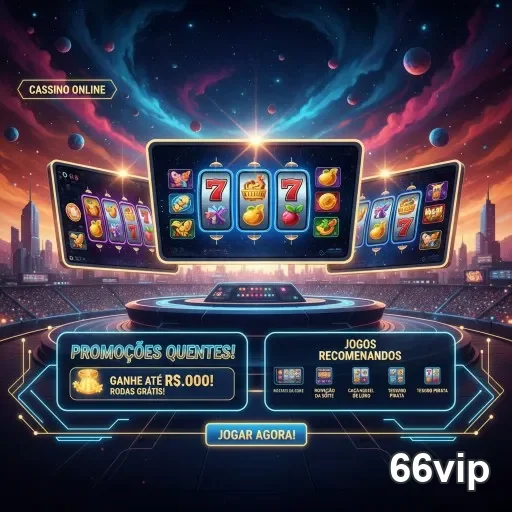 Interface de jogos de slots online da 66vip com destaque para jackpots.