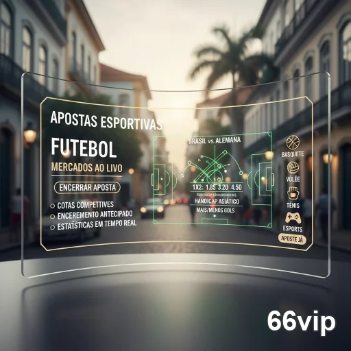 Interface de apostas ao vivo no 66vip mostrando opções de futebol.