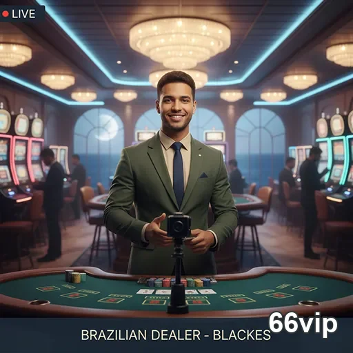 Dealer brasileiro em cassino online no site 66vip.