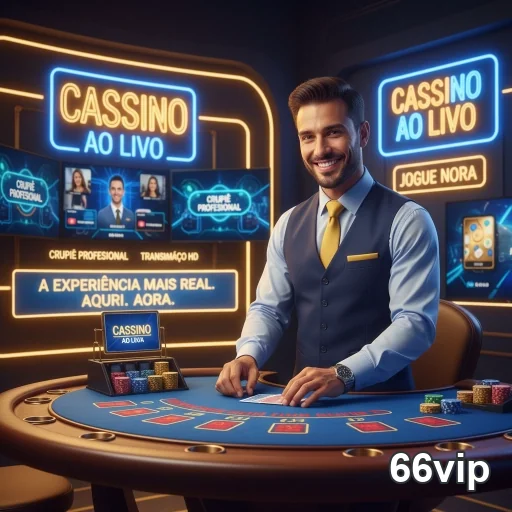 Interface de cassino ao vivo da 66vip com crupiê profissional.