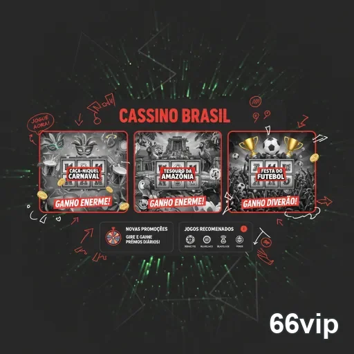 Interface do 66vip com promoções do Cassino Brasil