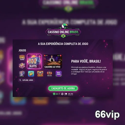 Interface da 66vip mostrando jogos e serviços VIP online.