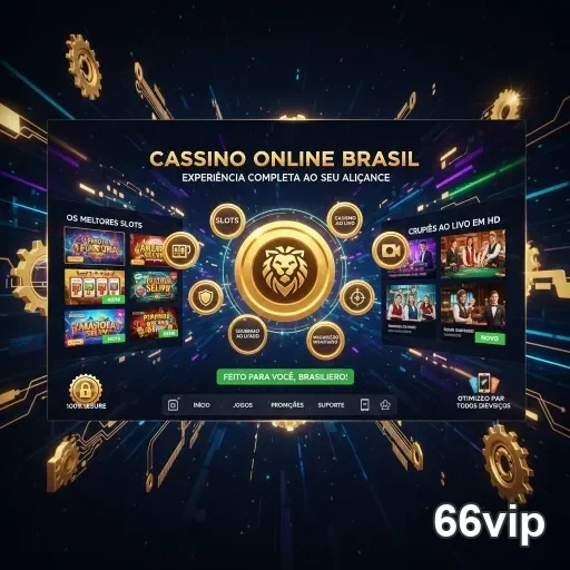 Interface da plataforma 66vip com jogos variados em destaque.