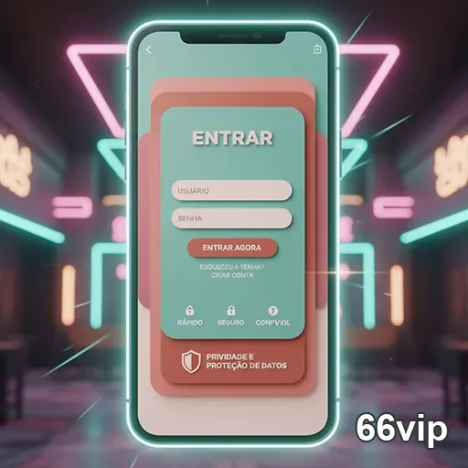 Tela de login da plataforma 66vip com campos de usuário e senha.