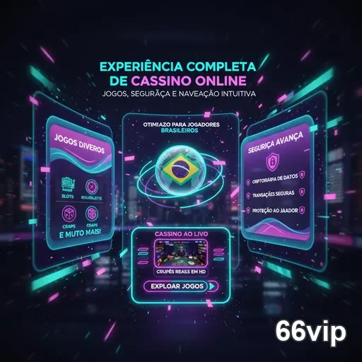 Interface do aplicativo 66vip com diversos jogos de cassino.