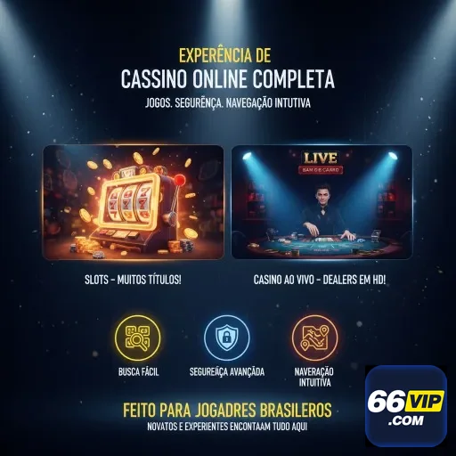 Tela do aplicativo cassino 66vip em um smartphone