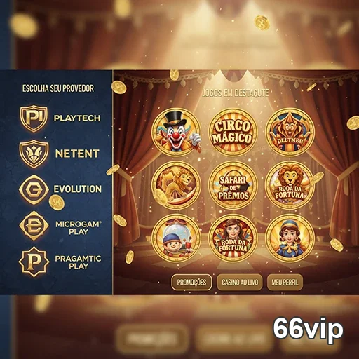 Jogos em destaque na plataforma 66vip com provedores populares.