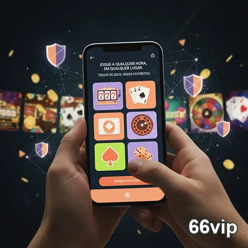 Interface de suporte da 66vip com jogos de slot na tela.