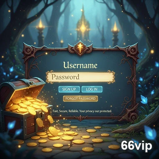 Tela de login do 66vip com detalhes de segurança.