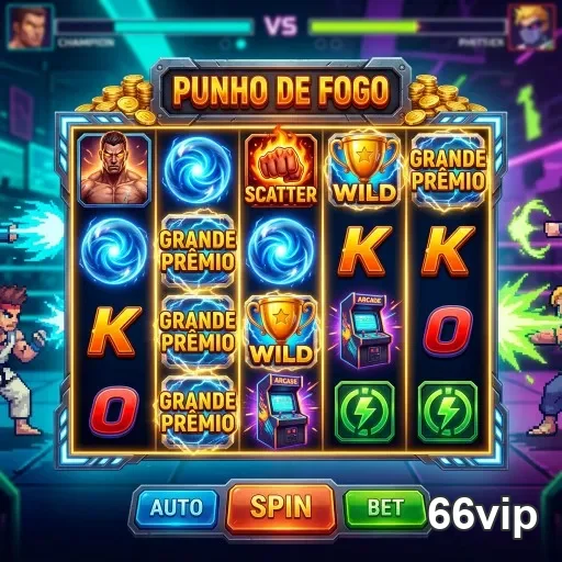 Imagem do jogo 'Punho de Fogo' no site 66vip.