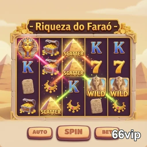 Slot game 'Ri­queza do Far­ão' no aplicativo 66vip.