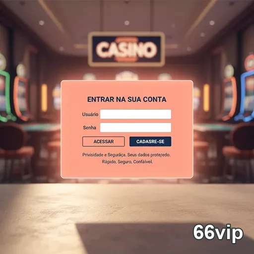 Tela de login da plataforma 66vip com campos de acesso.